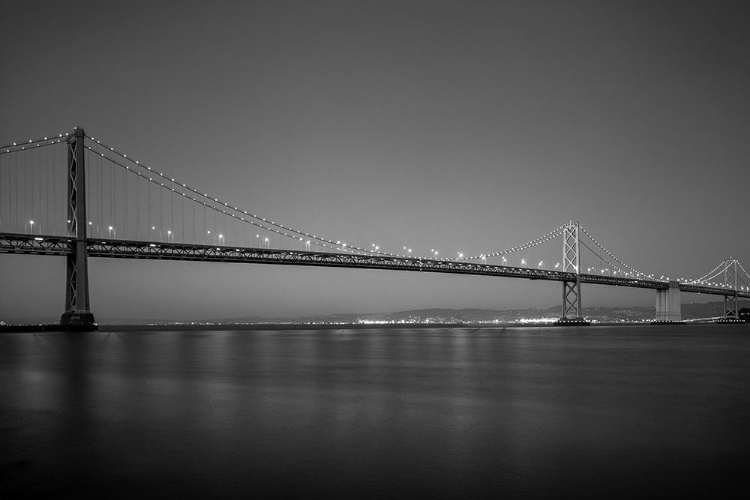 Picture of SAN FRANCISCO OAKLAND BAY BRIDGE AT DUSK SAN FRANCISCO CALIFORNIA