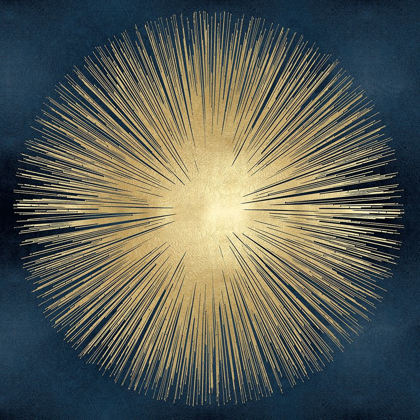 Picture of SUNBURST GOLD ON BLUE I