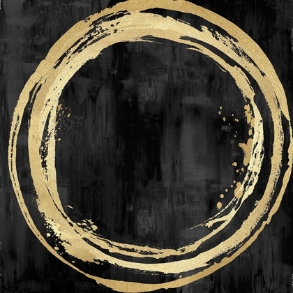 Picture of CIRCLE GOLD ON BLACK I