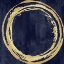 Picture of CIRCLE GOLD ON BLUE I