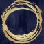 Picture of CIRCLE GOLD ON BLUE II