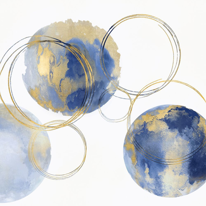 Picture of CIRCULAR BLUE AND GOLD II