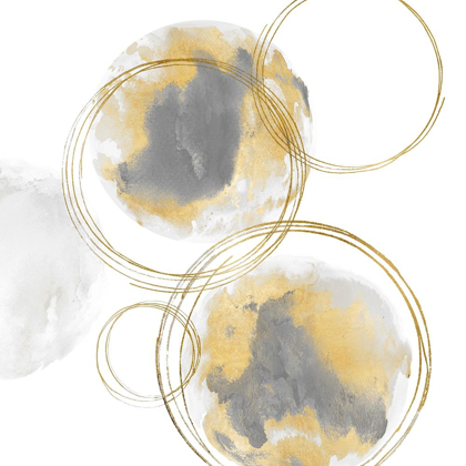 Picture of CIRCULAR GRAY AND GOLD I