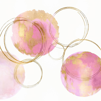 Picture of CIRCULAR PINK AND GOLD II