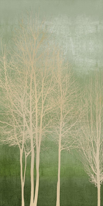 Picture of TREES ON GREEN PANEL I