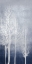 Picture of WHITE TREES ON BLUE PANEL I