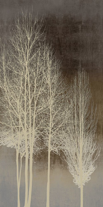 Picture of TREES ON BROWN PANEL I