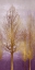 Picture of GOLD TREES ON PURPLE PANEL I 