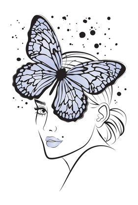 Picture of LADY BUTTERFLY BLUE