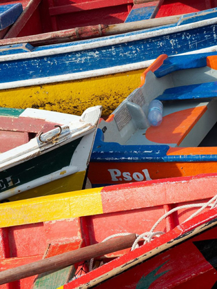 Picture of HARBOR WITH TRADITIONAL COLORFUL FISHING BOATS TOWN PONTA DO SOL-ISLAND SANTO ANTAO-CAPE VERDE