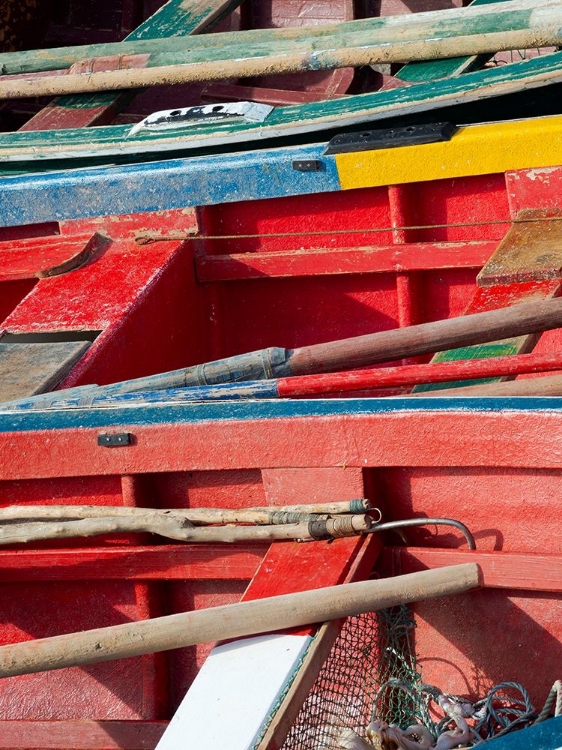 Picture of HARBOR WITH TRADITIONAL COLORFUL FISHING BOATS TOWN PONTA DO SOL-ISLAND SANTO ANTAO-CAPE VERDE