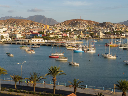 Picture of CITY MINDELO-A SEAPORT ON THE ISLAND SAO VICENTE-CAPE VERDE AFRICA