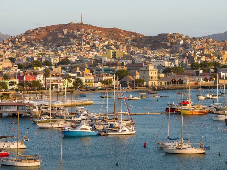 Picture of CITY MINDELO-A SEAPORT ON THE ISLAND SAO VICENTE-CAPE VERDE AFRICA