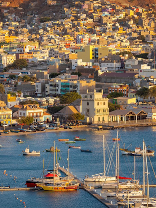 Picture of CITY MINDELO-A SEAPORT ON THE ISLAND SAO VICENTE-CAPE VERDE AFRICA