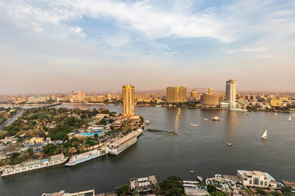 Picture of AFRICA-EGYPT CAIRO VIEW OF DOWNTOWN CAIRO AND THE NILE RIVER