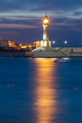 Picture of AFRICA-EGYPT-ALEXANDRIA LIGHTHOUSE IN THE HARBOR AT ALEXANDRIA