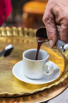 Picture of AFRICA-EGYPT-CAIRO EGYPTIAN COFFEE BEING SERVED TRADITIONALLY AT A COFFEE SHOP IN CAIRO