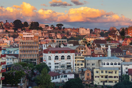 Picture of MADAGASCAR-ANTANANARIVO SUNSET OVER THE CITY