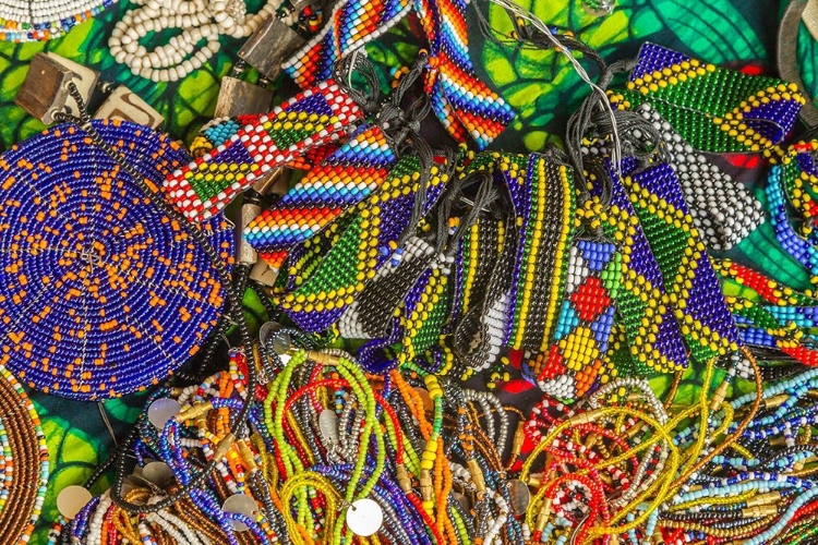 Picture of AFRICA-TANZANIA DISPLAY OF MAASAI BEAD CRAFTS 