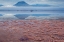 Picture of AFRICA-TANZANIA-AERIAL VIEW OF OL DOINYO LENGAI VOLCANO LOOMING ABOVE VAST FLOCK