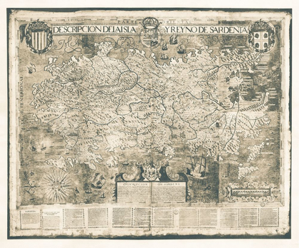 Picture of SARDINIA ISLAND ANCIENT MAP II