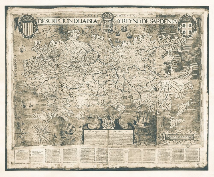 Picture of SARDINIA ISLAND ANCIENT MAP II