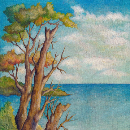 Picture of RELAXING SEASCAPE WITH TREE