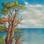 Picture of RELAXING SEASCAPE WITH TREE