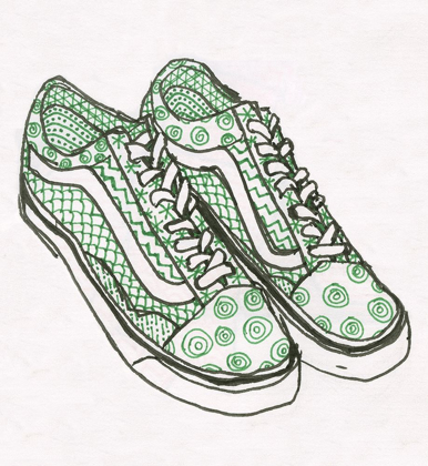 Picture of GREEN DECORATED SNEAKERS SHOES