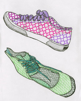 Picture of PURPLE, PINK AND GREEN  SNEAKERS