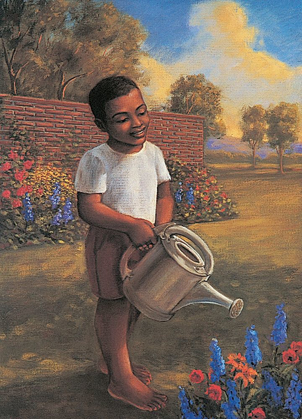 Picture of WATERING THE FLOWERS