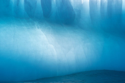 Picture of ANTARCTICA-SOUTH GEORGIA ISLAND-GOLD HARBOR BLUE ICEBERG CLOSE-UP 