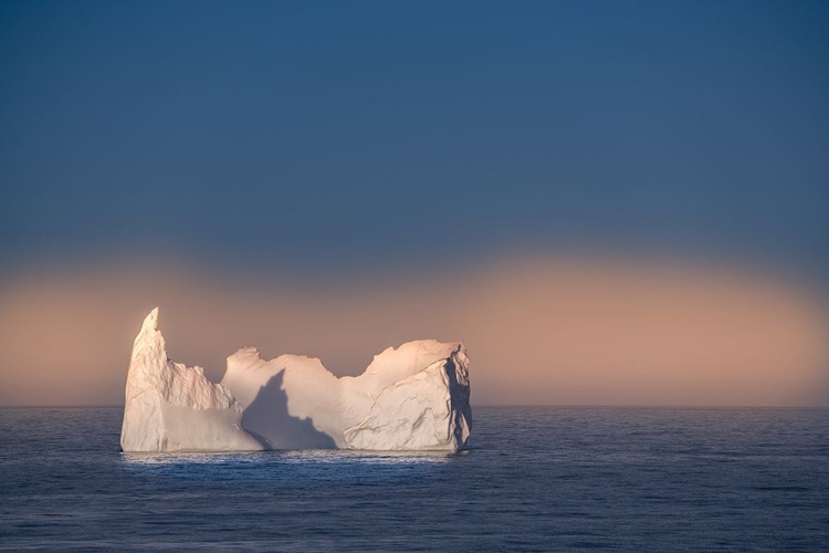 Picture of ANTARCTICA-SOUTH GEORGIA ISLAND LONE ICEBERG AND SUNSET 