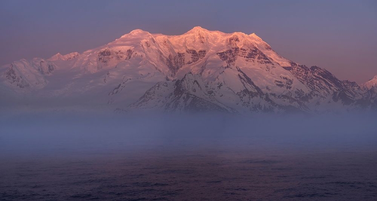 Picture of ANTARCTICA-SOUTH GEORGIA ISLAND PANORAMIC OF SUNSET ON MT PAGET 