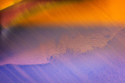 Picture of COLORFUL ORANGE BLUE ICEBERG CLOSEUP ABSTRACT BACKGROUND CHARLOTTE BAY-ANTARCTICA 