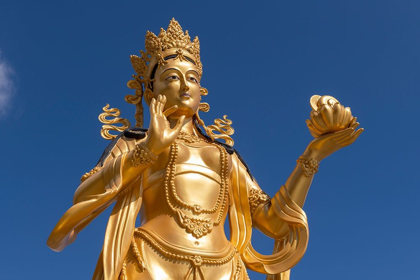 Picture of BHUTAN-THIMPHU KUENSEL PHODRANG-AKA BUDDHA POINT-GOLDEN BODHISATTVA STATUE