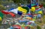 Picture of BHUTAN-THIMPHU COLORFUL PRAYER FLAGS ON MOUNTAIN TOP AT THE SANGAYGANG GEODETIC STATION