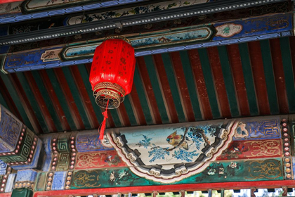 Picture of ASIA-CHINA-BEIJING-LANTERN AND CEILING DETAIL OF THE SUMMER PALACE OF EMPRESS CIXI