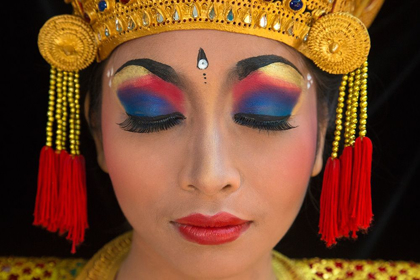 Picture of INDONESIA-BALI CLOSE-UP FACE OF BALINESE DANCER (MR)