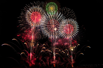 Picture of AN EXPLODING DISPLAY OF FIREWORKS IN NAGANO CITY-JAPAN