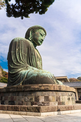 Picture of THE DAIBUTSU-OR BIG BUDDHA-OF THE BUDDHIST TEMPLE IN KAMAKURA-JAPAN