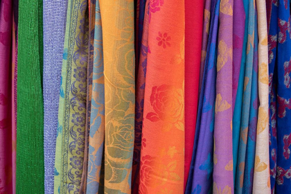 Picture of SINGAPORE-CHINATOWN DETAIL OF TYPICAL TEXTILE SOUVENIR SCARVES