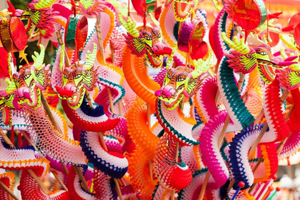 Picture of THAILAND-BANGKOK-CHINATOWN PAPER DRAGONS FOR SALE