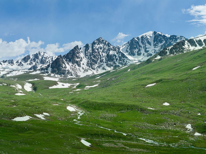 Picture of LANDSCAPE AT THE OTMOK MOUNTAIN PASS IN THE TIEN SHAN OR HEAVENLY MOUNTAINS-KYRGYZSTAN