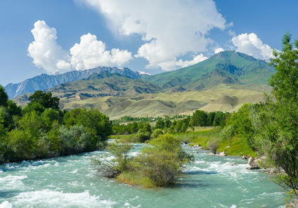 Picture of LANDSCAPE NEAR TOKTOGUL CLOSE TO TIEN SHAN HIGHWAY-CONNECTING BISHKEK WITH OSH