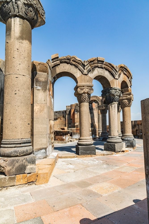 Picture of ARMENIA ARMAVIR PROVINCE VAGHARSHAPAT ZVARTNOTS RUINS OF THE ZVARTNOTS CATHEDRAL