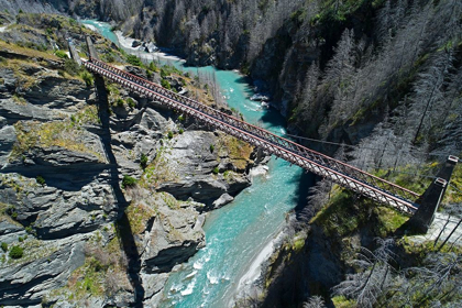 Picture of HISTORIC SKIPPERS SUSPENSION BRIDGE (1901)-ABOVE SHOTOVER RIVER-SKIPPERS CANYON-QUEENSTOWN