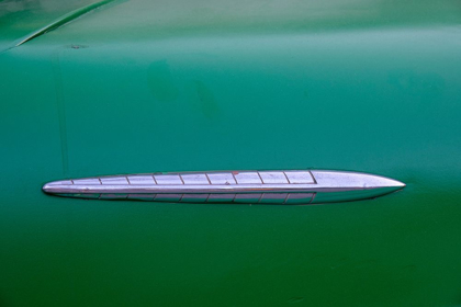 Picture of DETAIL OF GREEN CLASSIC AMERICAN PONTIAC CAR IN HABANA-HAVANA-CUBA