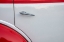 Picture of DETAIL OF DOOR ON RED AND WHITE CLASSIC AMERICAN FORD IN HABANA-HAVANA-CUBA