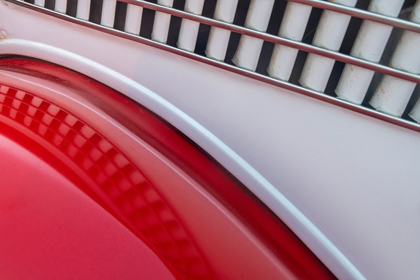 Picture of DETAIL OF RED CLASSIC AMERICAN FORD IN HABANA-HAVANA-CUBA